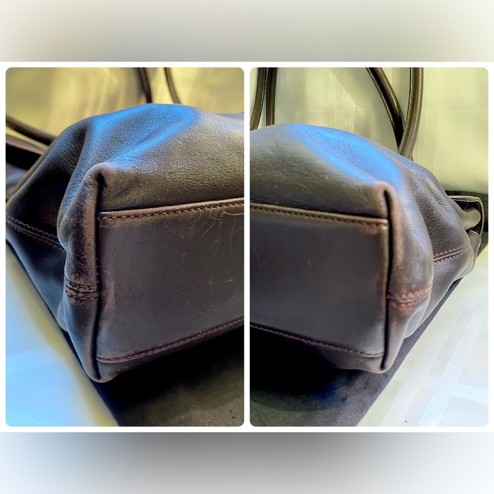 CHANEL CC Turnlock Leather in Charcoal Brown - Picture 6 of 16